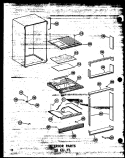 INTERIOR PARTS 20 CU. FT. Diagram and Parts List for TD20W-C P6030318W C Amana Refrigerator