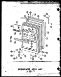 REF DOOR ASSY 23 CU. FT. Diagram and Parts List for TD23W P6030314W Amana Refrigerator