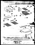 INTERIOR PARTS 23 CU. FT. Diagram and Parts List for TD23W P6030314W Amana Refrigerator