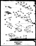 INTERIOR PARTS 23 CU. FT. Diagram and Parts List for TD23W P6030314W Amana Refrigerator