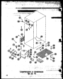 COMPRESSOR & CONDENSER 23 CU. FT. Diagram and Parts List for TD23W P6030314W Amana Refrigerator