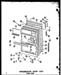 REF DOOR ASSY ESRF - 16W Diagram and Parts List for ESRF-16W P6030305W Amana Refrigerator