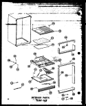 INTERIOR PARTS ESRF - 16W Diagram and Parts List for ESRF-16W P6030305W Amana Refrigerator