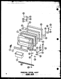 FZ DOOR ASSY ESRF - 16W Diagram and Parts List for ESRF-16W P6030323W Amana Refrigerator