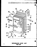 REF DOOR ASSY ESRF - 16W Diagram and Parts List for ESRF-16W P6030323W Amana Refrigerator