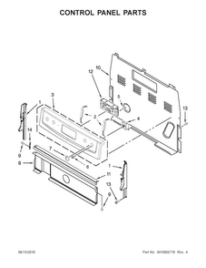 Control Panel Parts Diagram and Parts List for ACR4303MFB0  Amana Range