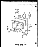 FZ DOOR ASSY 16 CU. FT. Diagram and Parts List for ET16N P6030365W Amana Refrigerator