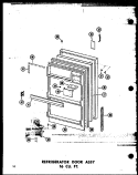 REF DOOR ASSY 16 CU. FT. Diagram and Parts List for ET16N P6030365W Amana Refrigerator