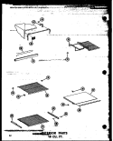 INTERIOR PARTS 16 CU. FT. Diagram and Parts List for ET16N P6030365W Amana Refrigerator