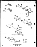 INTERIOR PARTS 16 CU. FT. Diagram and Parts List for ET16N P6030365W Amana Refrigerator