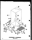 COMPRESSOR & CONDENSER 16 CU.FT. Diagram and Parts List for ET16N P6030365W Amana Refrigerator