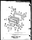 FZ DOOR ASSY 20 CU. FT. Diagram and Parts List for TR20W-AG P6030361W G Amana Refrigerator