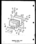 FZ DOOR ASSY 16 CU. FT. Diagram and Parts List for TR16B-L P7350003W L Amana Refrigerator