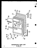 REF DOOR ASSY 16 CU. FT. Diagram and Parts List for TR16B-L P7350003W L Amana Refrigerator