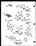 INTERIOR PARTS 16 CU. FT. Diagram and Parts List for TR16B-L P7350003W L Amana Refrigerator