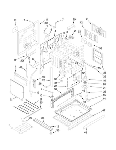 Chassis Parts Diagram and Parts List for JDS9860BDB21  Jenn-Air Range