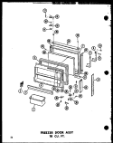 FZ DOOR ASSY 18 CU. FT. Diagram and Parts List for TC18B P7350007W Amana Refrigerator
