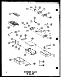 INTERIOR PARTS 18 CU. FT. Diagram and Parts List for TC18B P7350007W Amana Refrigerator