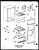 INTERIOR PARTS 18 CU. FT. Diagram and Parts List for TC18B P7350007W Amana Refrigerator