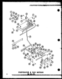 EVAP & FAN MOTORS 18 CU. FT. Diagram and Parts List for TC18B P7350007W Amana Refrigerator