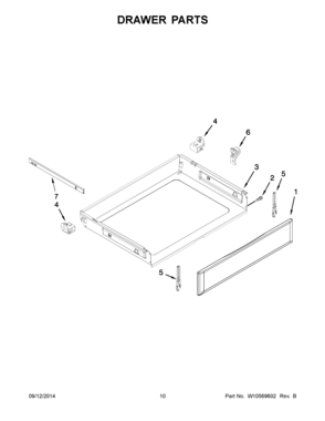 06 - DRAWER PARTS Diagram and Parts List for YMER8775BS0  Maytag Range