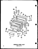FZ DOOR ASSY 23 CU. FT. Diagram and Parts List for TD23B P7350009W Amana Refrigerator