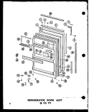 REF DOOR ASSY 23 CU. FT. Diagram and Parts List for TD23B P7350009W Amana Refrigerator