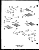 INTERIOR PARTS 23 CU. FT. Diagram and Parts List for TD23B P7350009W Amana Refrigerator