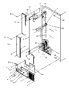 Cabinet Back Diagram and Parts List for TK21R3L-P1189001WL  Amana Refrigerator
