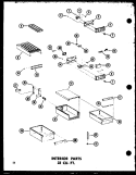 INTERIOR PARTS 23 CU. FT. Diagram and Parts List for TD23B P7350009W Amana Refrigerator