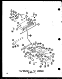 EVAP & FAN MOTORS 23 CU. FT. Diagram and Parts List for TD23B P7350009W Amana Refrigerator