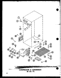 COMPRESSOR & CONDENSER 23 CU. FT. Diagram and Parts List for TD23B P7350009W Amana Refrigerator