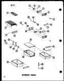 INTERIOR PARTS Diagram and Parts List for TD23D-G P7466006W G Amana Refrigerator