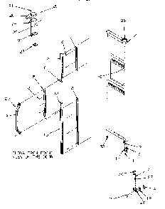 Freezer Door Hinge & Trim Diagram and Parts List for SSD21SL-P1193901WL  Amana Refrigerator