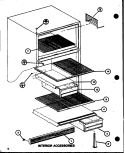 INTERIOR ACCESSORIES Diagram and Parts List for TMI16K P7803232W Amana Refrigerator