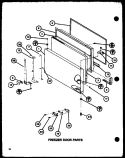 FZ DOOR PARTS Diagram and Parts List for TMI20K P7803235W Amana Refrigerator