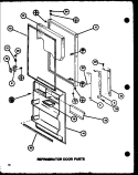 REF DOOR PARTS Diagram and Parts List for TMI20K P7803235W Amana Refrigerator