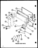 FZ DOOR PARTS Diagram and Parts List for TC22K2 P7859227W Amana Refrigerator