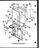 REF DOOR PARTS Diagram and Parts List for TC22K2 P7859227W Amana Refrigerator
