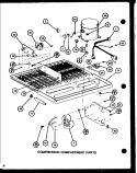 COMPRESSOR COMPARTMENT PARTS Diagram and Parts List for TC22K2 P7859227W Amana Refrigerator