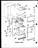 INTERIOR PARTS Diagram and Parts List for TC18C-L P7350016W L Amana Refrigerator