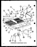 COMPRESSOR COMPARTMENT PARTS Diagram and Parts List for BC20J P7680812W Amana Refrigerator