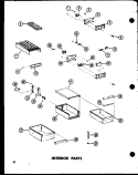 INTERIOR PARTS Diagram and Parts List for TD23C-G P7350018W G Amana Refrigerator