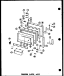 Part Location Diagram of D7370501 Whirlpool DOOR FR W-P TC18B