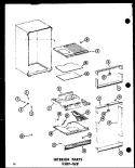 INTERIOR PARTS Diagram and Parts List for ESRFC316B P7350002W Amana Refrigerator
