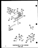 EVAP & FAN MOTORS Diagram and Parts List for ESRC316B-A P7350001W A Amana Refrigerator