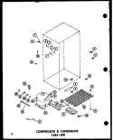 COMPRESSOR & CONDENSOR Diagram and Parts List for ESRFC316B P7350002W Amana Refrigerator