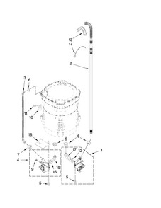 Pump Parts Diagram and Parts List for MVWB300WQ2  Maytag Washer
