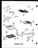 INTERIOR PARTS Diagram and Parts List for TC20D P7350029W Amana Refrigerator