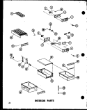 INTERIOR PARTS Diagram and Parts List for TC20D P7350029W Amana Refrigerator